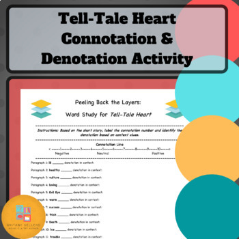 Tell Tale Heart Connotation and Denotation Activity by ...
