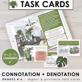 Connotation Denotation Activities & Task Cards (Digital + 