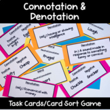 Connotation & Denotation Task Card Game | Card Sort Game