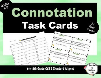 Preview of Connotation Task Cards