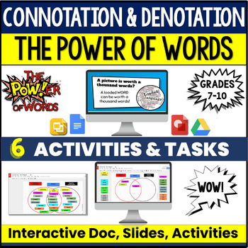 Preview of Connotation and Denotation Activities | Author's Tone & Word Choice Activities