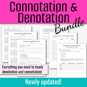 Preview of Connotation and Denotation Bundle
