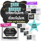 Connotation & Denotation Mini Lesson and Activities for Mi