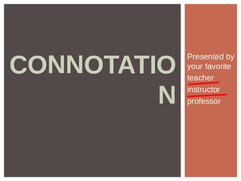 Preview of Connotation and denotation lesson and practice