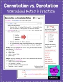 Connotation vs. Denotation Scaffolded Notes and Practice