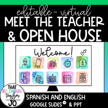 Back to School - Open House - Meet the Teacher Night Bilingual pack in  English Spanish