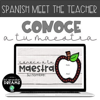 Preview of Conoce a tu maestra - Spanish Meet the Teacher Editable Slides Presentation