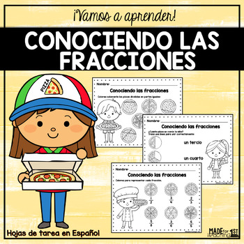 Preview of Conociendo las fracciones | Spanish Worksheets