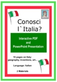 Conosci l` Italia? PDF interattivo e PowerPoint Presentazi