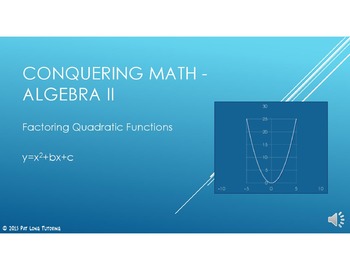 Preview of Factoring Quadratic Functions - Distance Learning