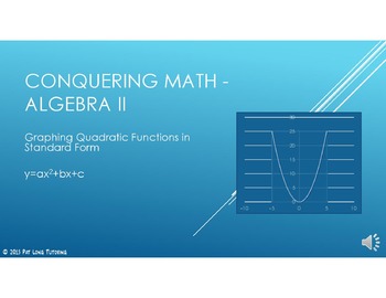 Preview of Graphing Quadratic Functions in Standard Form - Distance Learning