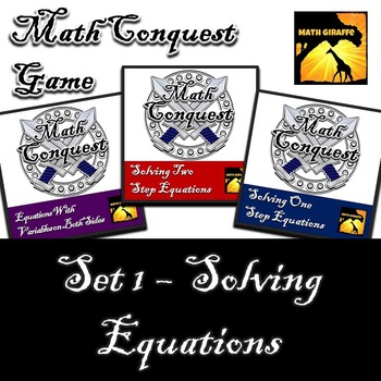 Preview of Conquest Game: Algebra Set 1 (Bundled) - Solving Equations