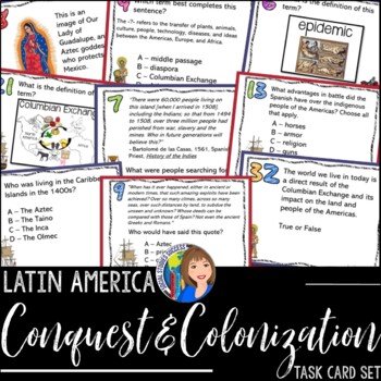 Preview of Conquest and Colonization of Latin America Task Cards