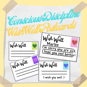 Preview of Conscious Discipline Wish Well Postcards