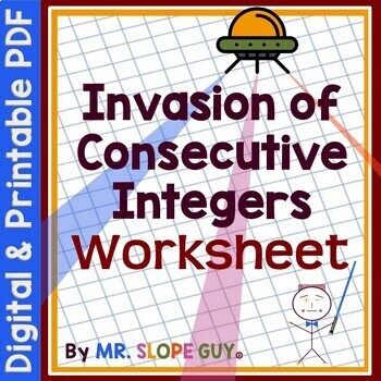 Preview of Consecutive Integer Activity Worksheet
