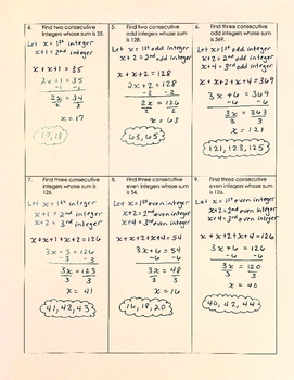 Consecutive Integers Word Problems by Focus on Math | TpT