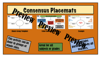 Preview of Consensus Placemat