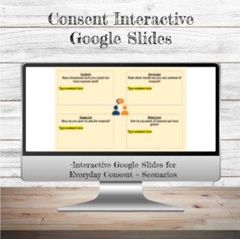 Preview of Consent Interactive Google Slides Activity | Relationships | Sexual Health |