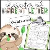 Conservation Parent Letter | Character Education | SEL | P