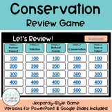 Conservation Review Game - Jeopardy-Style Game (Science SOL 3.8)