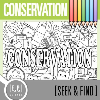 Preview of Conservation Vocabulary Search Activity | Seek and Find Science Doodle