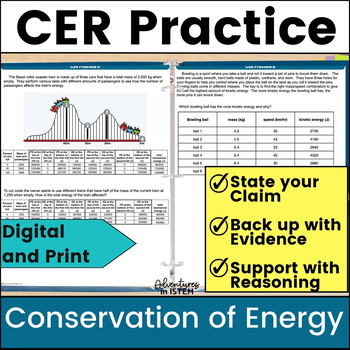 Preview of Claim Evidence Reasoning Activity Analyzing Graphs Conservation of Energy CER