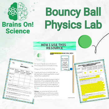 Preview of Law of Conservation of Energy Lab Activity Middle School {Bouncy Ball Physics}