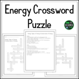 Conservation of Energy and Types of Energy Crossword Puzzle