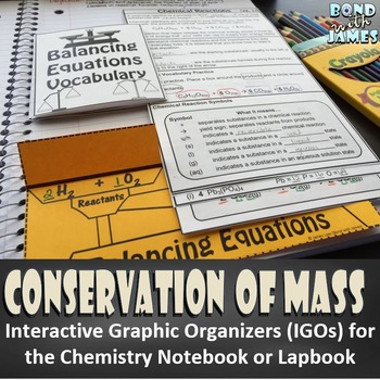 Preview of Conservation of Mass for Chemistry Interactive Notebooks and Lapbooks