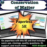 Conservation of Matter 5E paperless lesson | Distance Learning