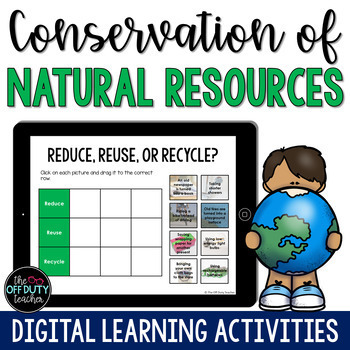 Preview of Conservation of Natural Resources Digital Activities (Google Slides, PowerPoint)
