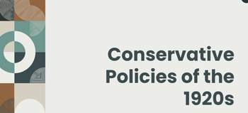 Preview of Conservative Policies of the 1920s Pear Deck [Economic Review + Domestic Policy]