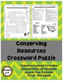 Conserving Resources Crossword Puzzle