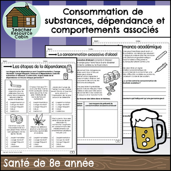 Preview of Consommation de substances et dépendance (Grade 8 FRENCH Ontario Health)