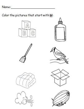 consonant blend discrimination coloring sheets by