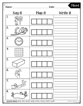 consonant blend phonics worksheets by first grade magic melissa mitchell