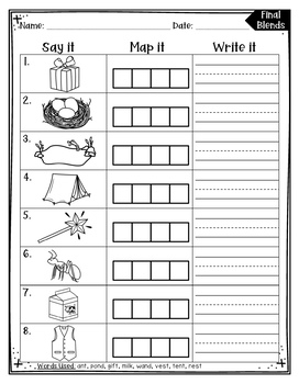 consonant blend phonics worksheets distance learning tpt