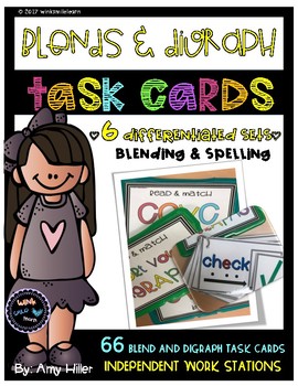 Preview of Consonant Blend Task Cards [Task Box]