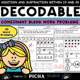 Consonant Blend Words Decodable Word Problems: Add and Sub