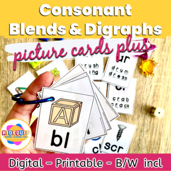 Flashcards for Preschool 52 Cards Consonant “R” Blends Teaching supplies 