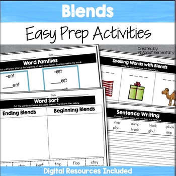 Preview of Blends Phonics Activities