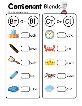 consonant blends by little lory teachers pay teachers