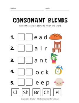 Preview of Consonant Blends