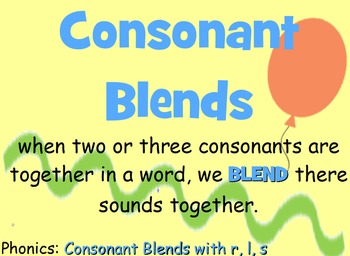 Preview of Consonant Blends (Beginning Blends)