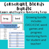 Consonant Blends Bundle! Games, Activities, AND Progress M