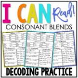 Consonant Blends Decoding Drills | I Can Read Decodable Wo