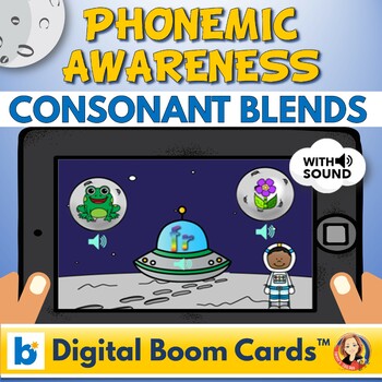 Preview of Consonant Blends Digital Boom Task Cards for Distance Learning