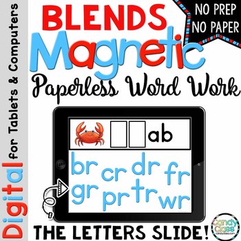 Preview of Consonant Blends Digital Word Work Building Center PowerPoint Phonics Game