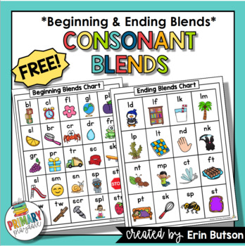 Preview of Consonant Blend Chart, Wonders 1st Unit 1, Week 3, 2nd Grade Unit 1, Week 3