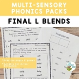 Consonant Blends (Final L) Worksheets Activities for Orton